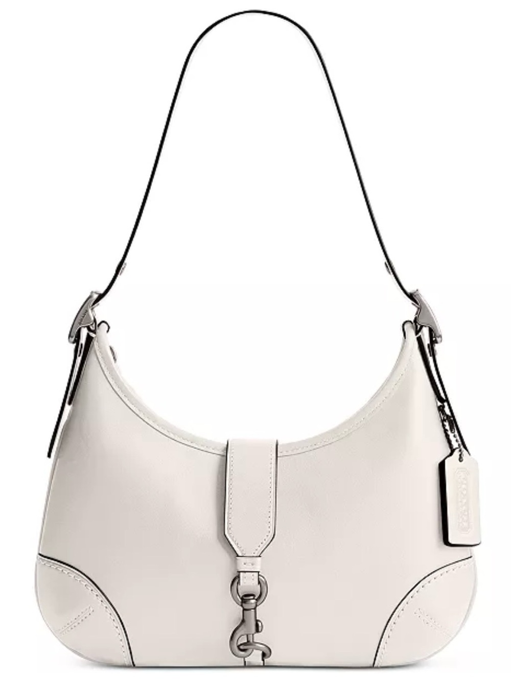Coach Hamptons Hobo Chalk
White Pebbled Leather Shoulder Bag 🤍